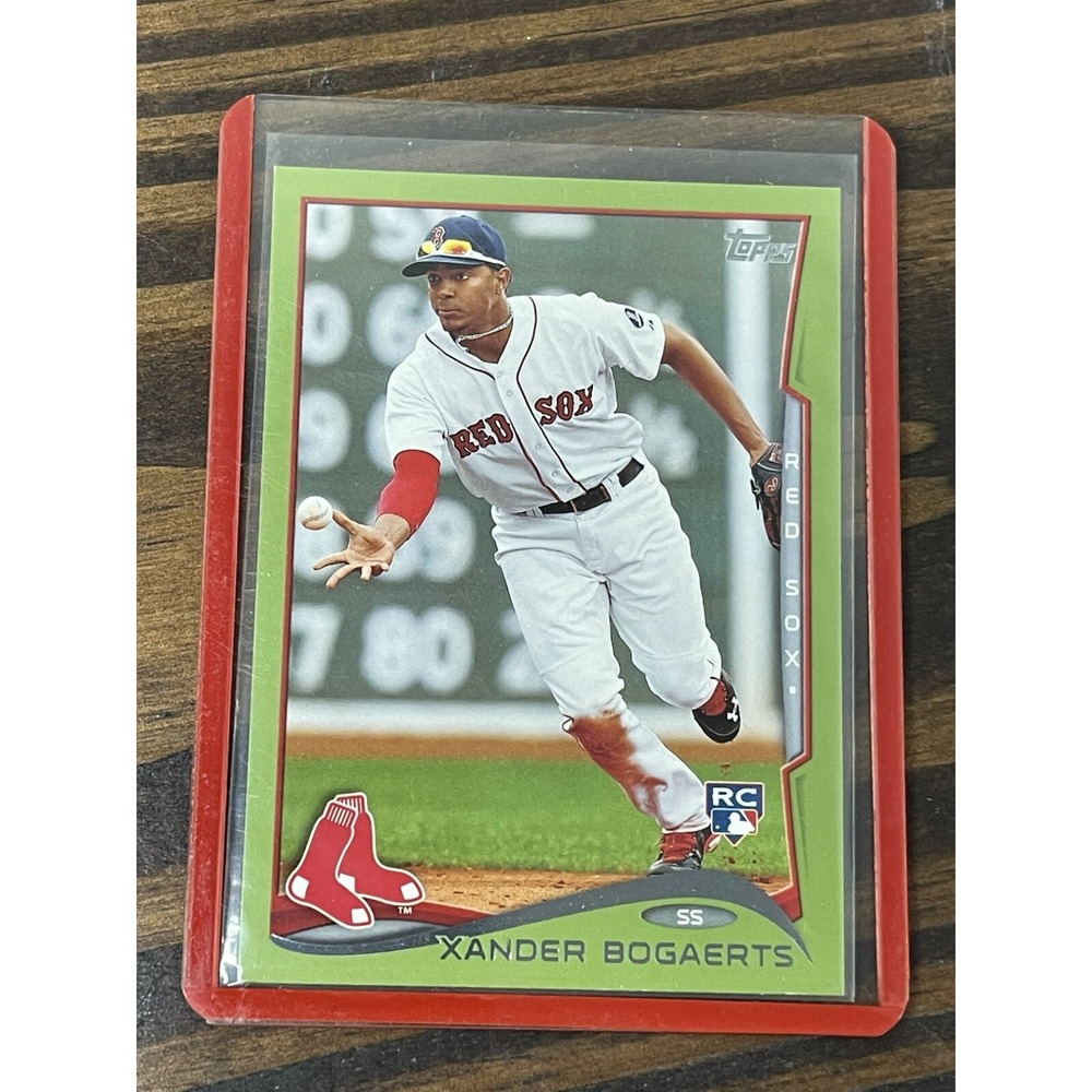 2014 Topps Xander Bogaerts #133 Boston Red Sox Rookie Green Border Card